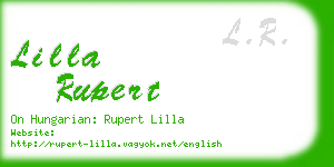 lilla rupert business card